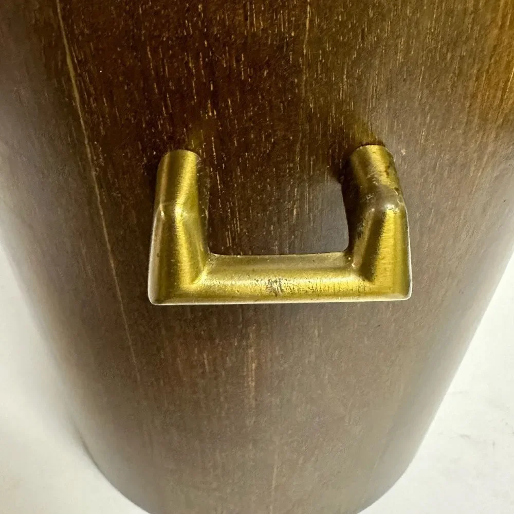 Vintage MCM Vermillion Walnut Co Ice Bucket